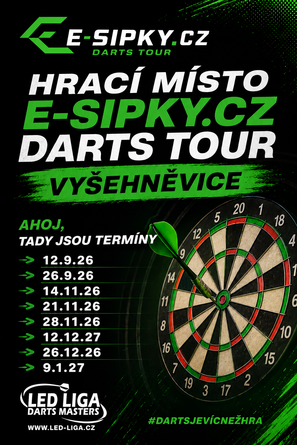E-Sipky.cz Darts Tour Vyšehněvice